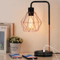 Lampe de table industrielle avec ports USB